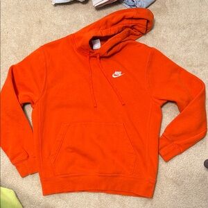 Nike Men's Vibrant Orange Hoodie